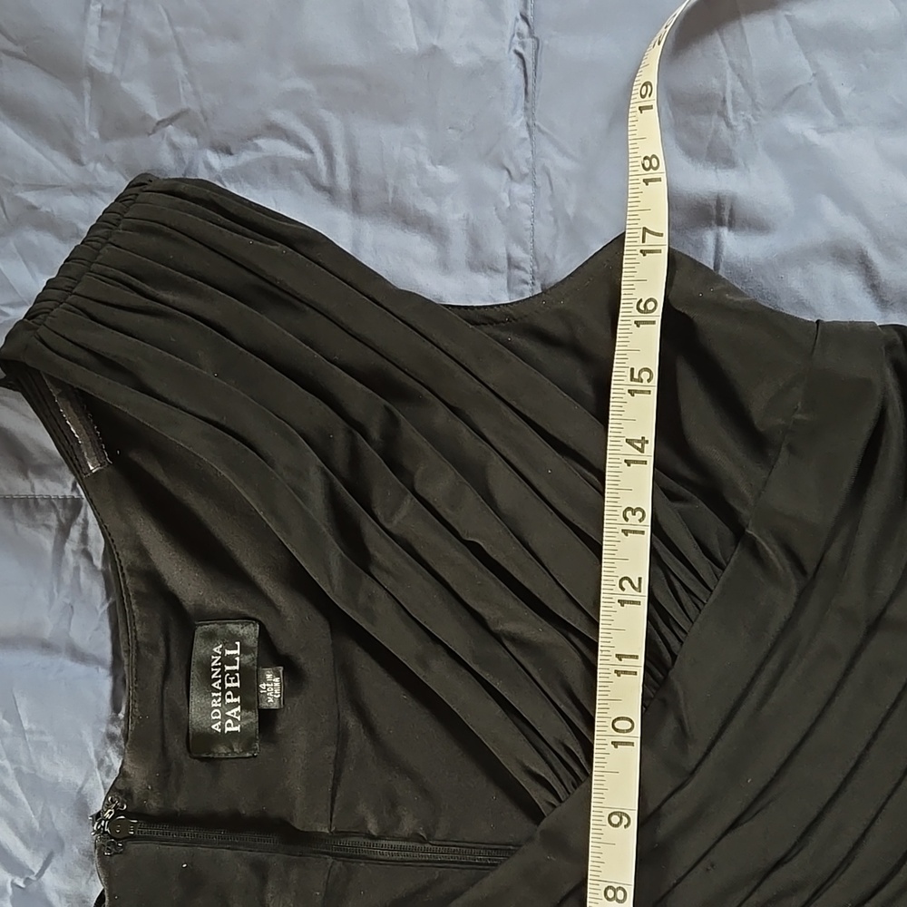 Adrianna Papell Special Occasion Dress Size 14 Black - Picture 7 of 9